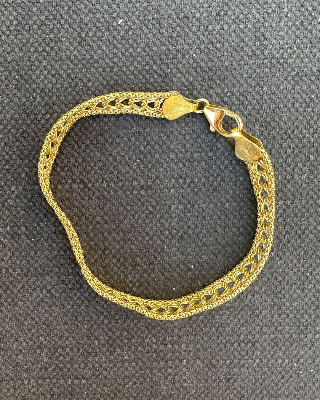 9ct Gold ‘Pre-Loved Figaro' Mesh Vintage Bracelet