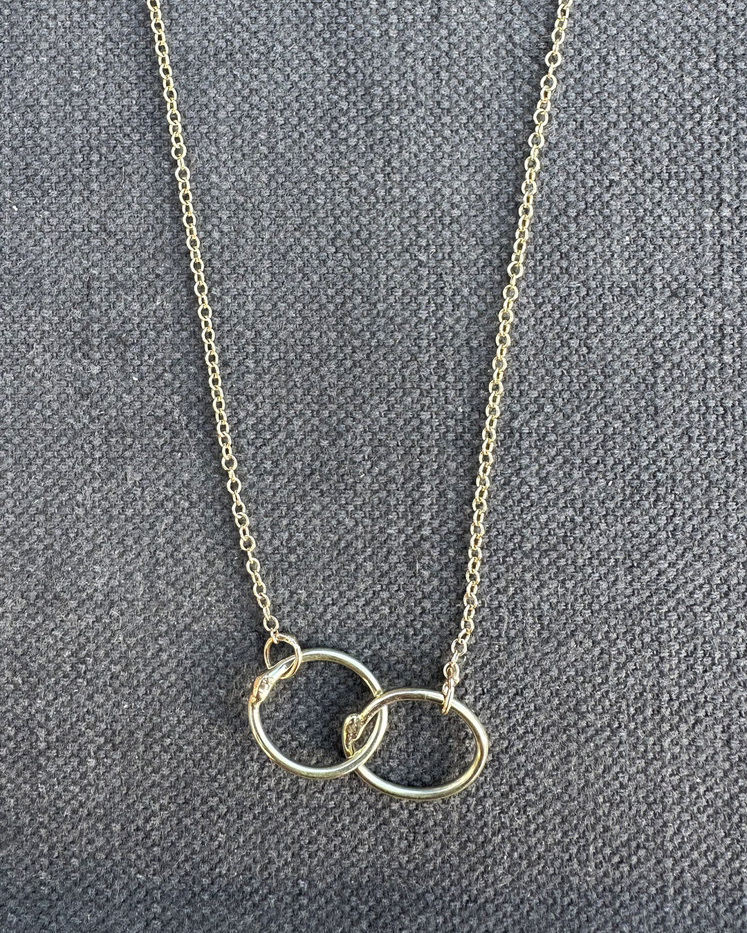9ct Gold 18’’ Double Link ‘Unity’ Pendant Designed and Made by Ariana Watling Lacock Wiltshire