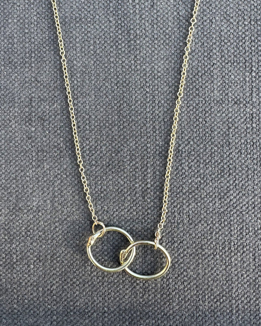 9ct Gold 18’’ Double Link ‘Unity’ Pendant Designed and Made by Ariana Watling Lacock Wiltshire