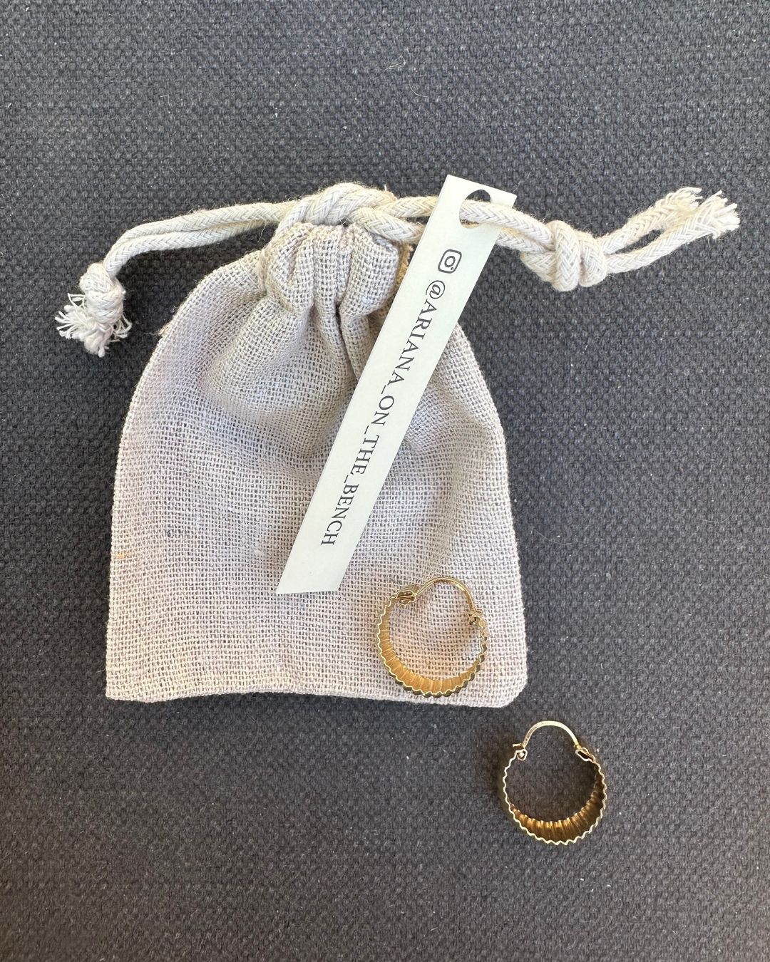 9ct Gold 1970’s Retro ‘Braided’ Hoop Earrings Hand Curated by Ariana Watling