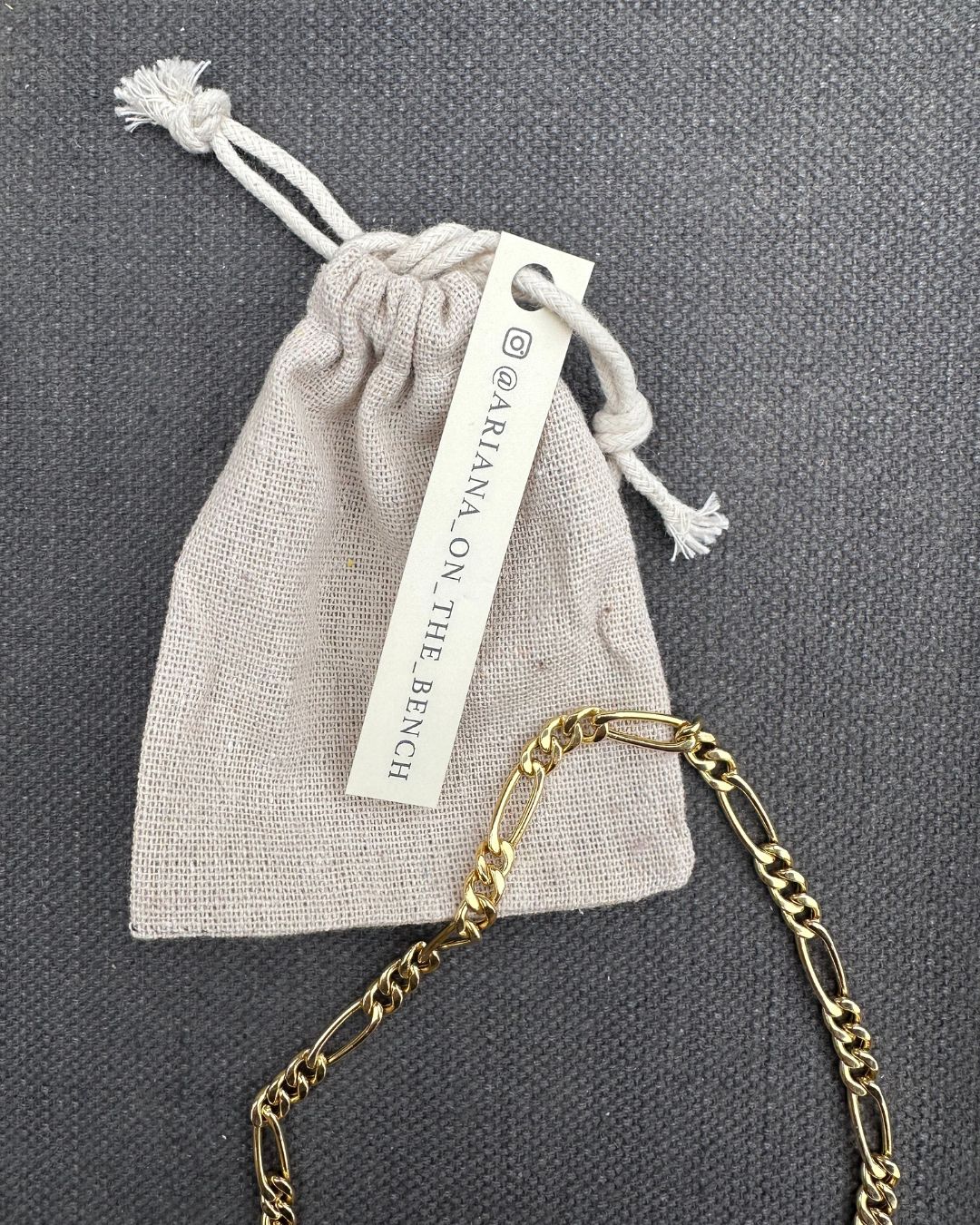 9ct Gold 20’’ 'Pre-Loved Figaro’ Vintage Necklace Hand Curated by Ariana Watling Lacock Wiltshire