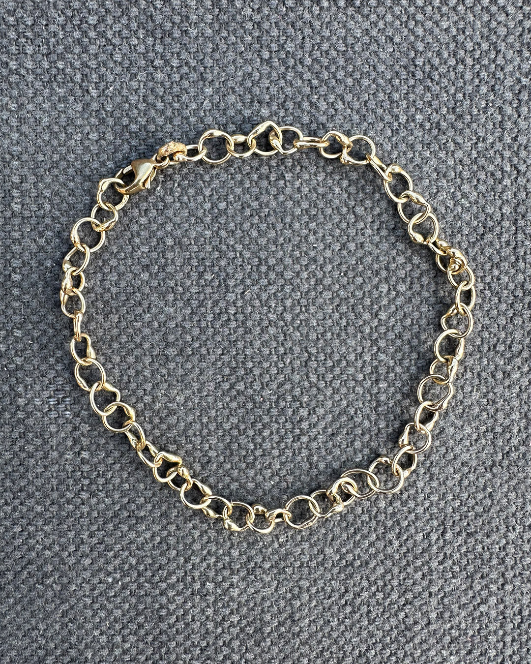 9ct Gold Fine ‘Unity’ Bracelet Designed and Made by Ariana Watling, Lacock, Wiltshire