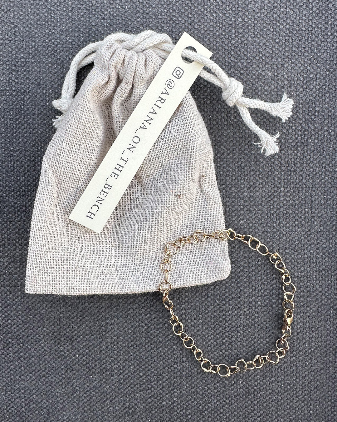 9ct Gold Fine ‘Unity’ Bracelet Made by Ariana Watling, Lacock, Wiltshire