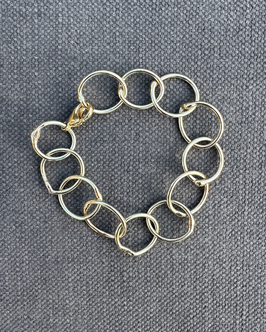 9ct Gold Heavy ‘Unity’ Bracelet Designed and Made by Ariana Wiltshire Lacock Wiltshire