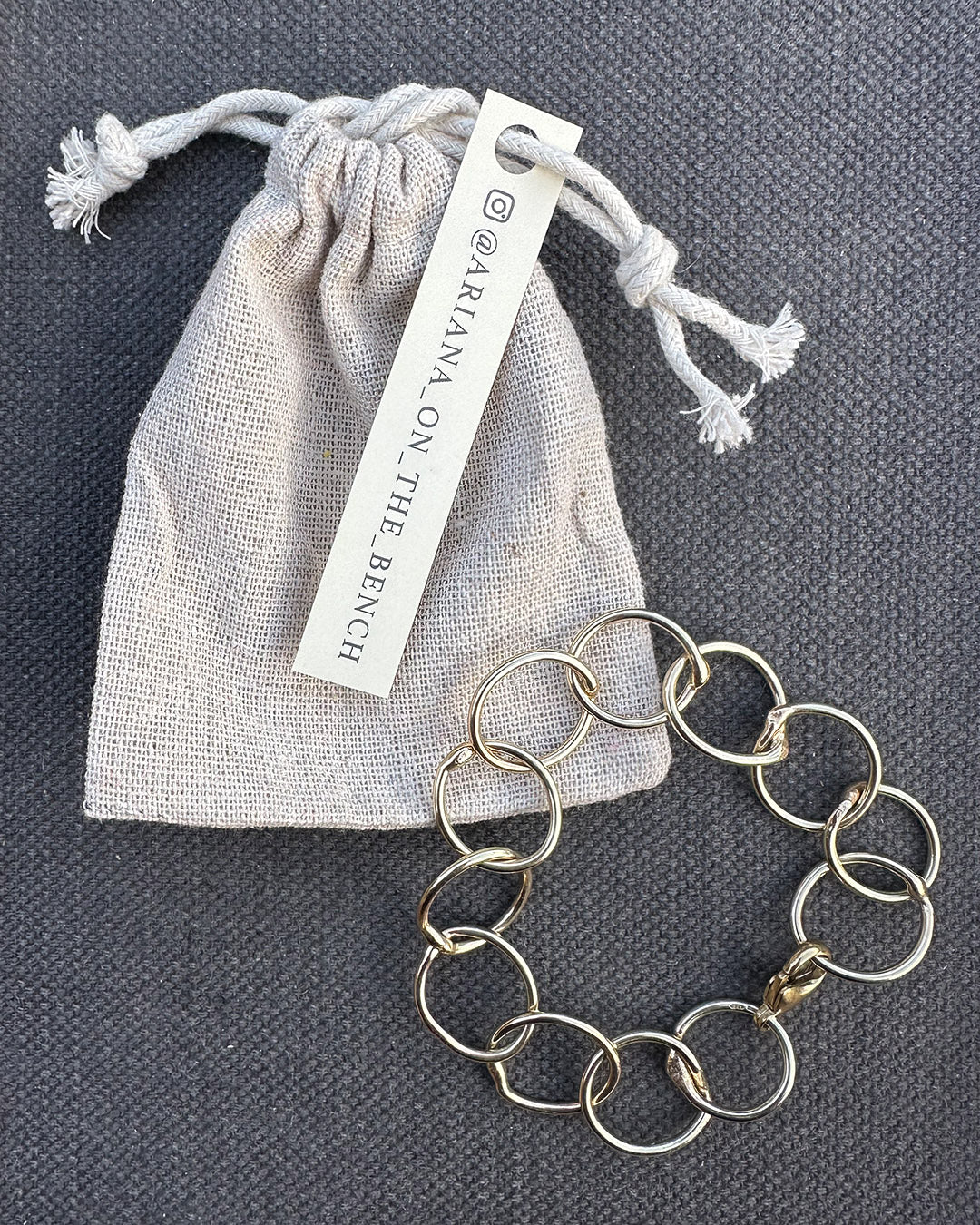 9ct Gold Heavy ‘Unity’ Bracelet Designed and Made by Ariana Wiltshire Lacock Wiltshire