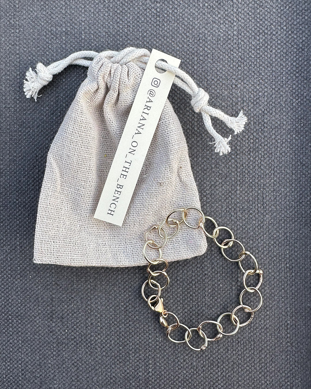 9ct Gold Medium ‘Unity’ Bracelet Designed and Made by Ariana Watling, Lacock, Wiltshire