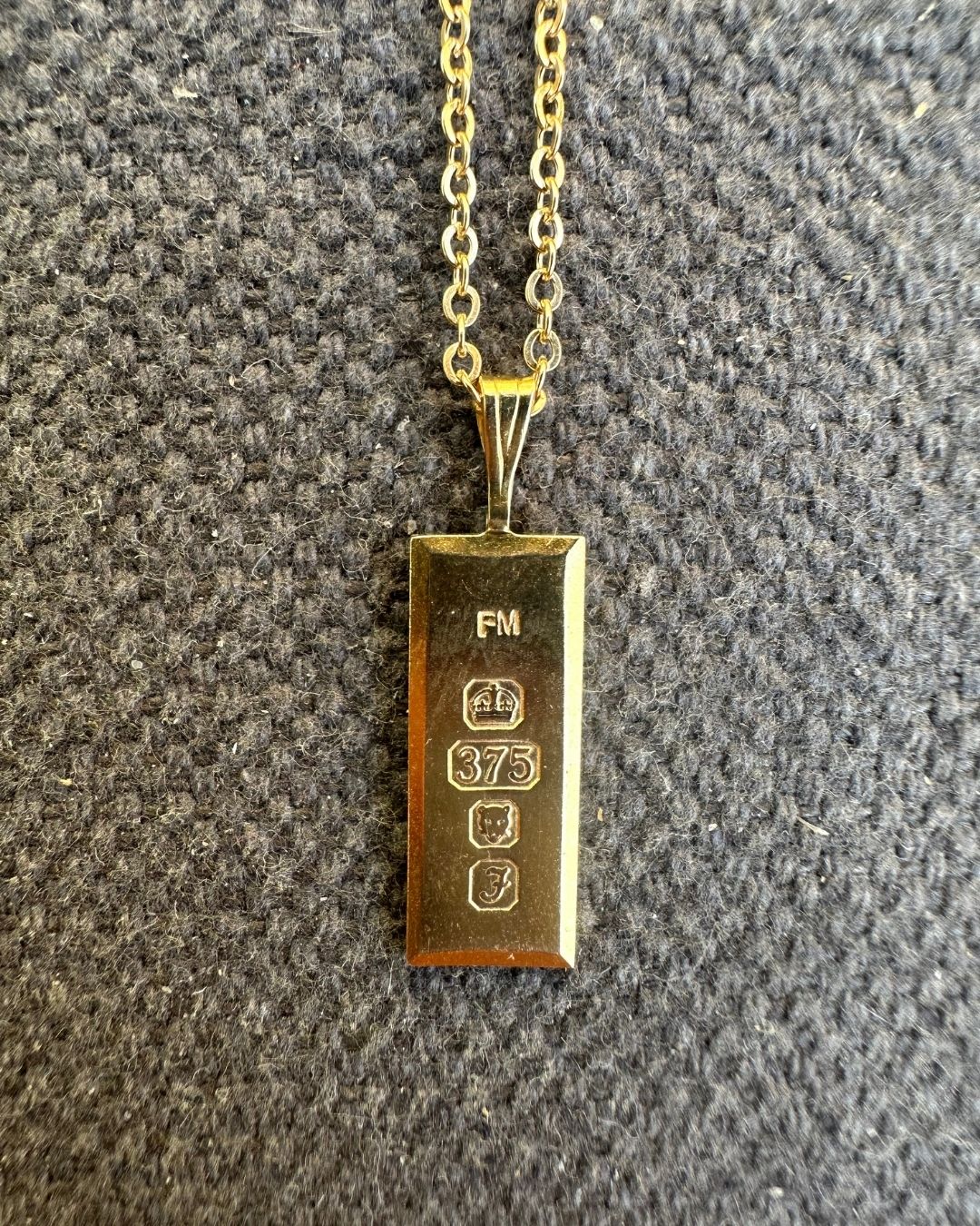 9ct Gold ‘Pre-Loved’ 1980 Hallmark Date Stamp Pendant  Hand Curated by Ariana Watling Lacock Wiltshire