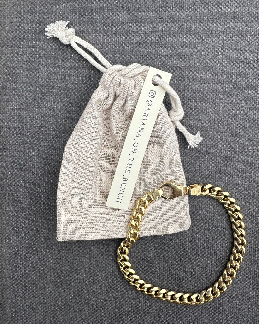 9ct Gold ‘Pre-Loved Flat-Curb’ Bracelet Hand Curated by Ariana Watling Lacock Wiltshire