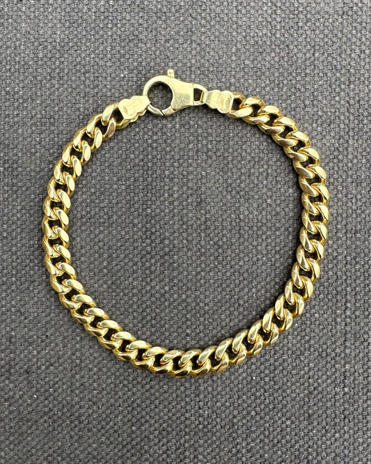 9ct Gold ‘Pre-Loved Flat-Curb’ Vintage Bracelet Hand Curated by Ariana Watling Lacock Wiltshire
