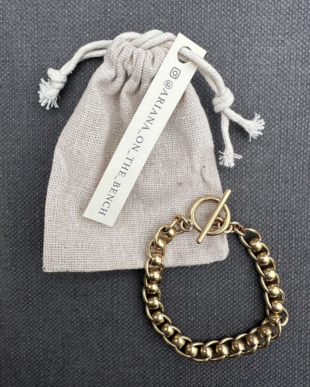 9ct Gold 'Pre-Loved Rolo' Vintage Bracelet Hand Curated by Ariana Watling Lacock Wiltshire