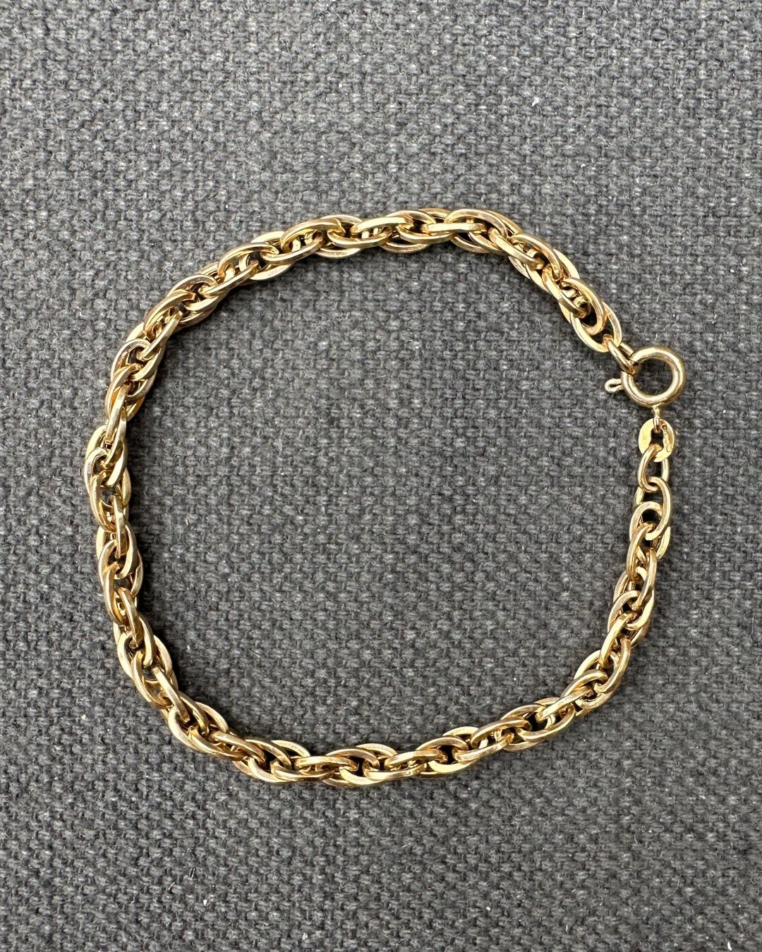 9ct Gold 'Pre-Loved Rope' Bracelet Hand Curated by Ariana Watling Lacock Wiltshire