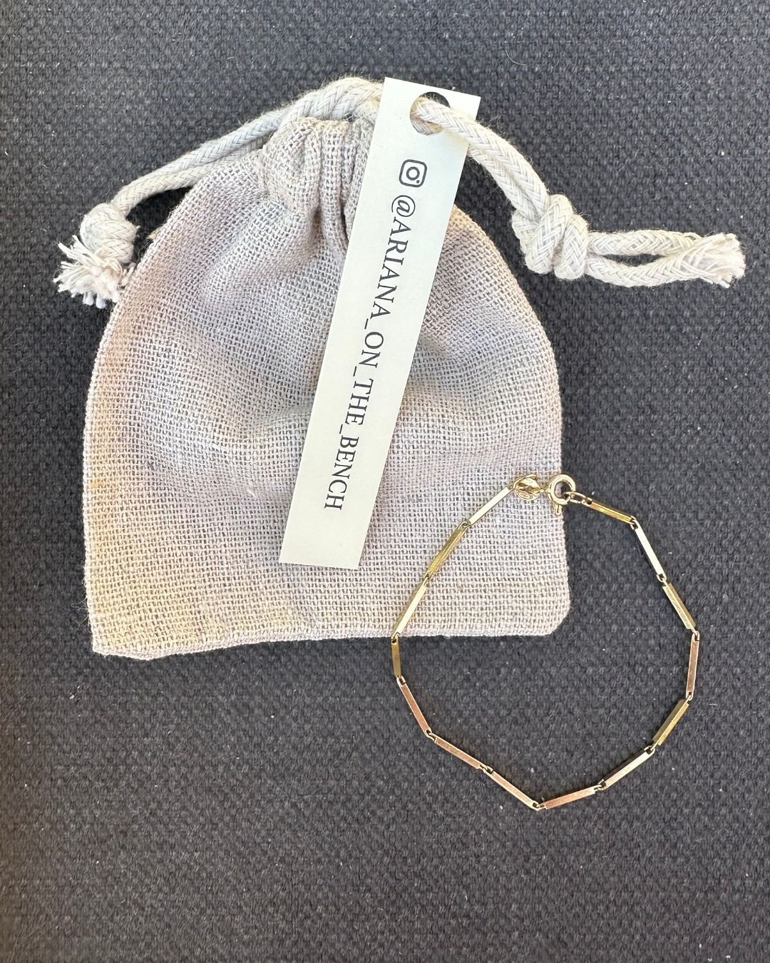 9ct Gold ‘Pre-Loved’ Square Bar Bracelet  Hand Curated by Ariana Watling Lacock