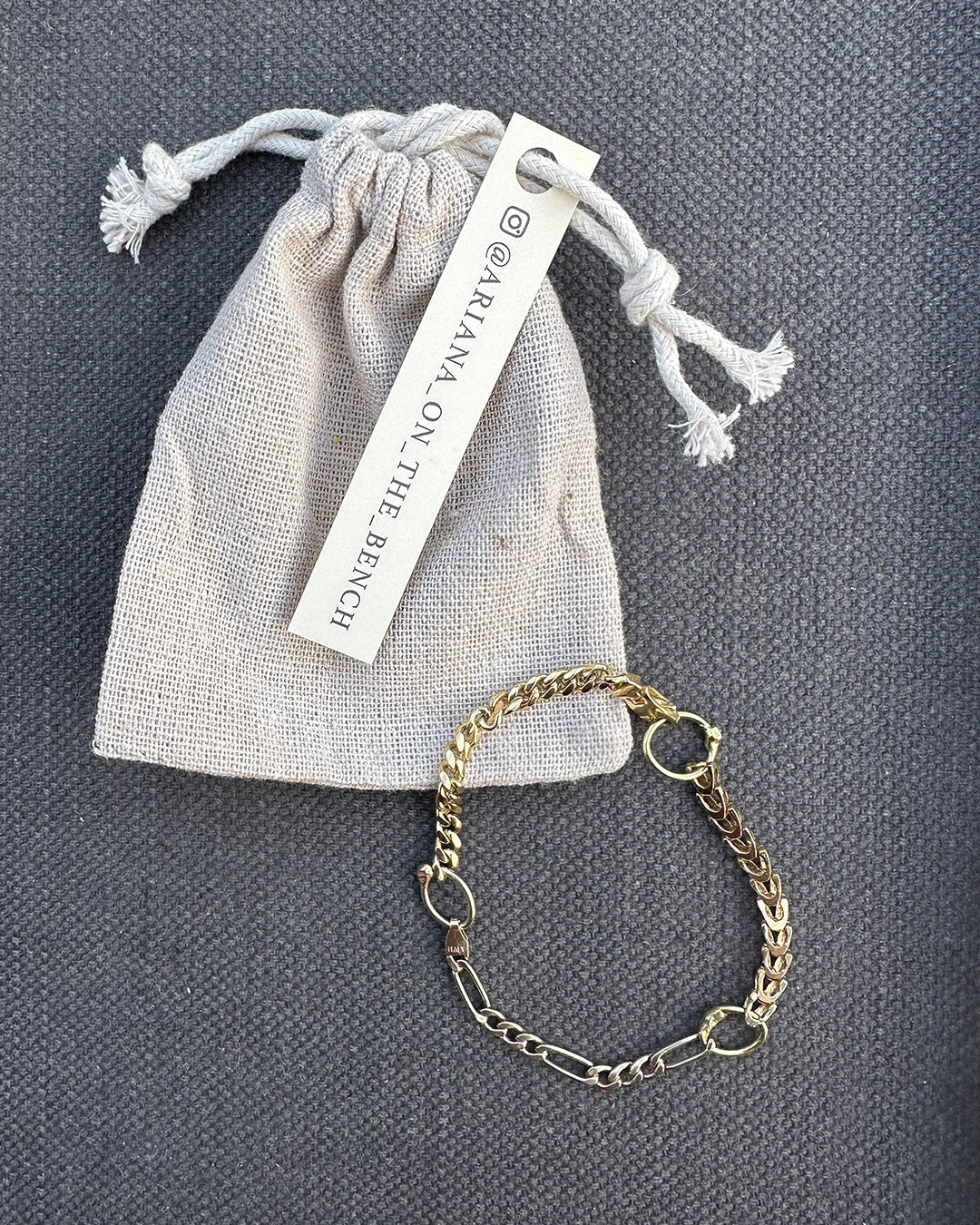 9ct Gold ‘Up-Cycled’ Bracelet Made by Ariana Watling, Lacock, Wiltshire