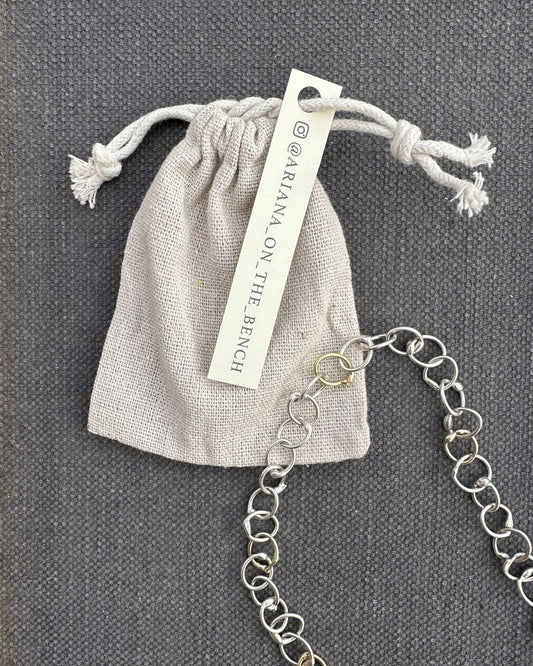 9ct Gold and Sterling Silver 18” Medium ‘Unity’ Chain Necklace Designed and Made by Ariana Watling Lacock Wiltshire