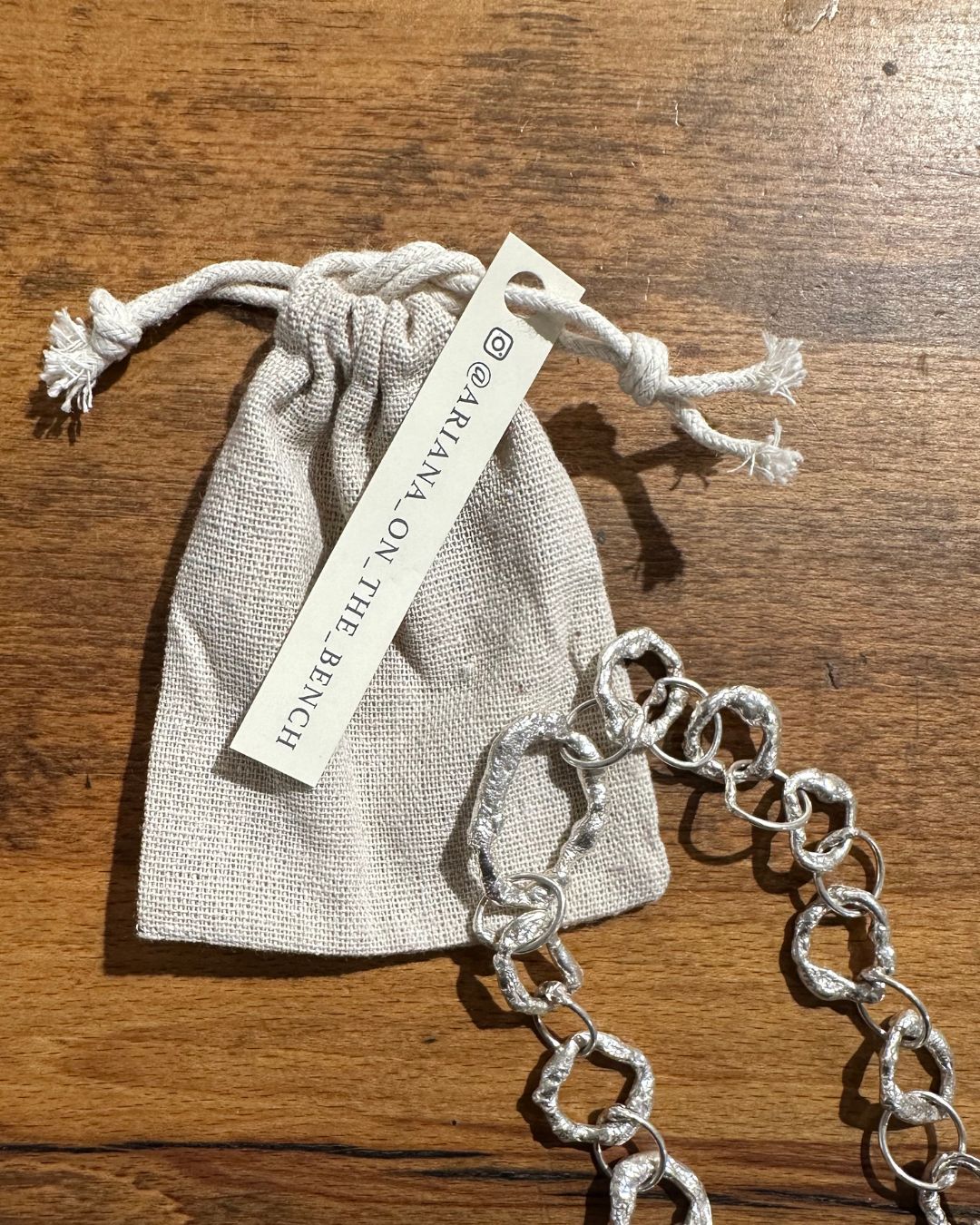 Silver 32” ‘Graham Watling Heritage’ Chain Necklace Designed and Made by Ariana Watling Lacock Wiltshire