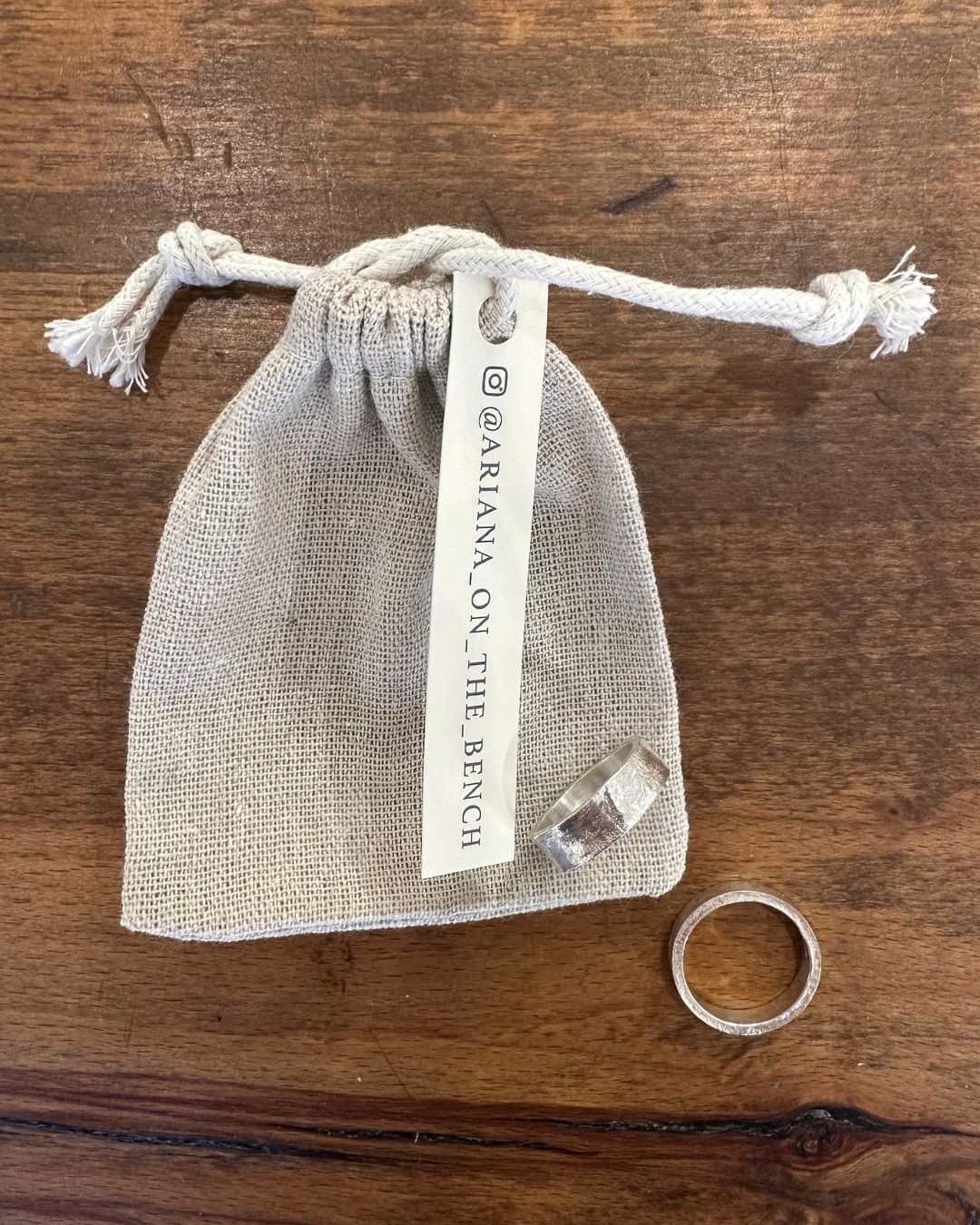 Silver ‘Frosted’ Ring Designed and Made by Ariana Watling Lacock Wiltshire