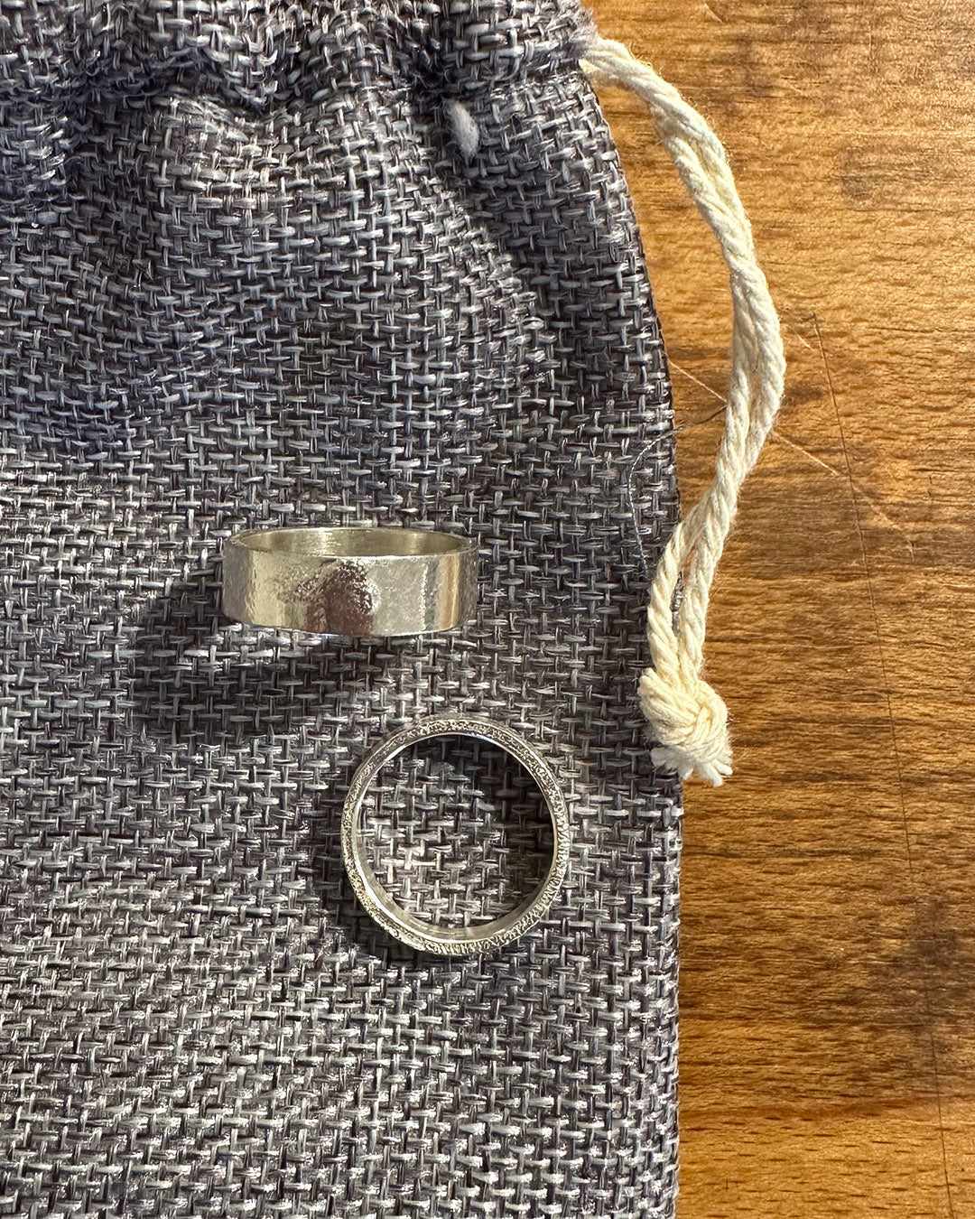 Silver ‘Frosted’ Ring Made by Ariana Watling, Lacock, Wiltshire