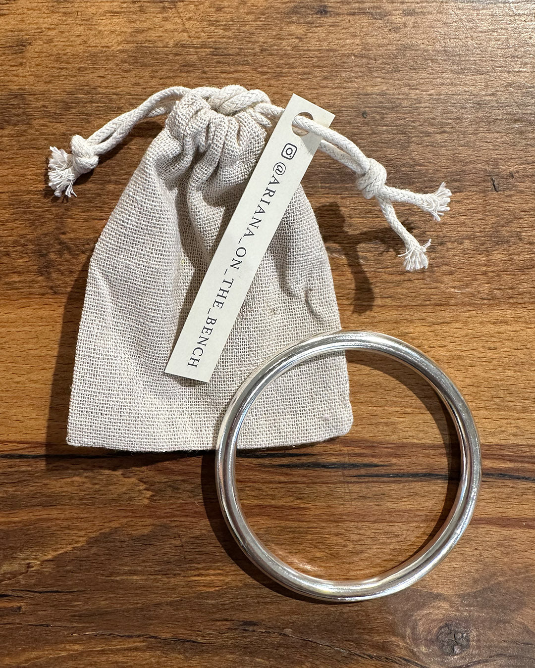 Silver ‘Halo’ Bangle Designed and Made by Ariana Watling Lacock Wiltshire