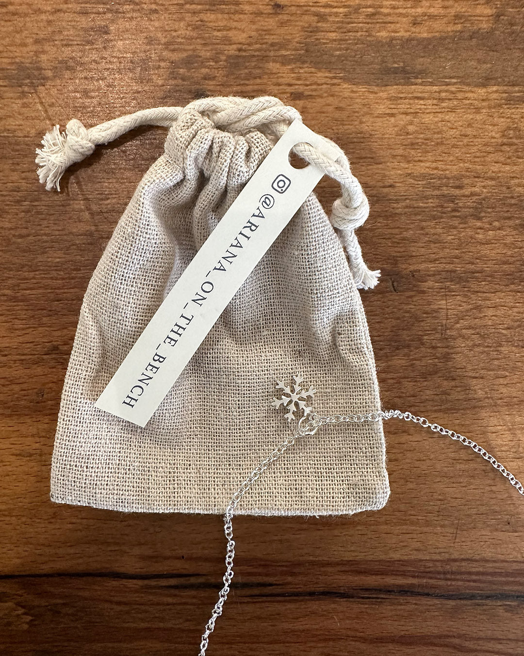 Silver Snowflake Pendant by Ariana Watling Lacock Wiltshire