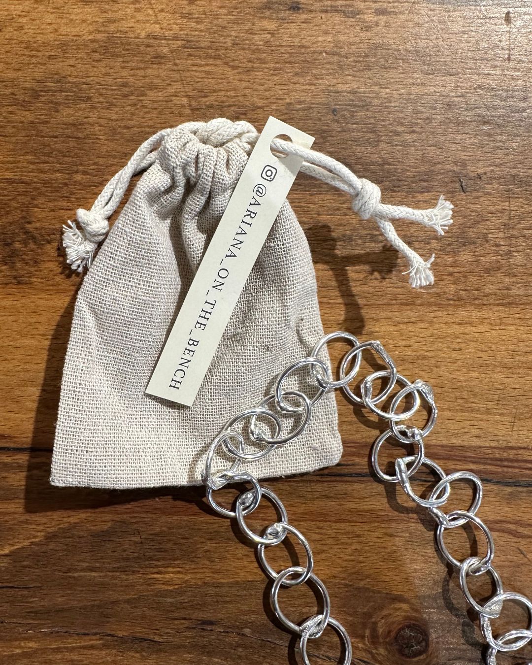Sterling Silver 18’’ Heavy ‘Unity’ Necklace Designed and Made by Ariana Watling Lacock Wiltshire