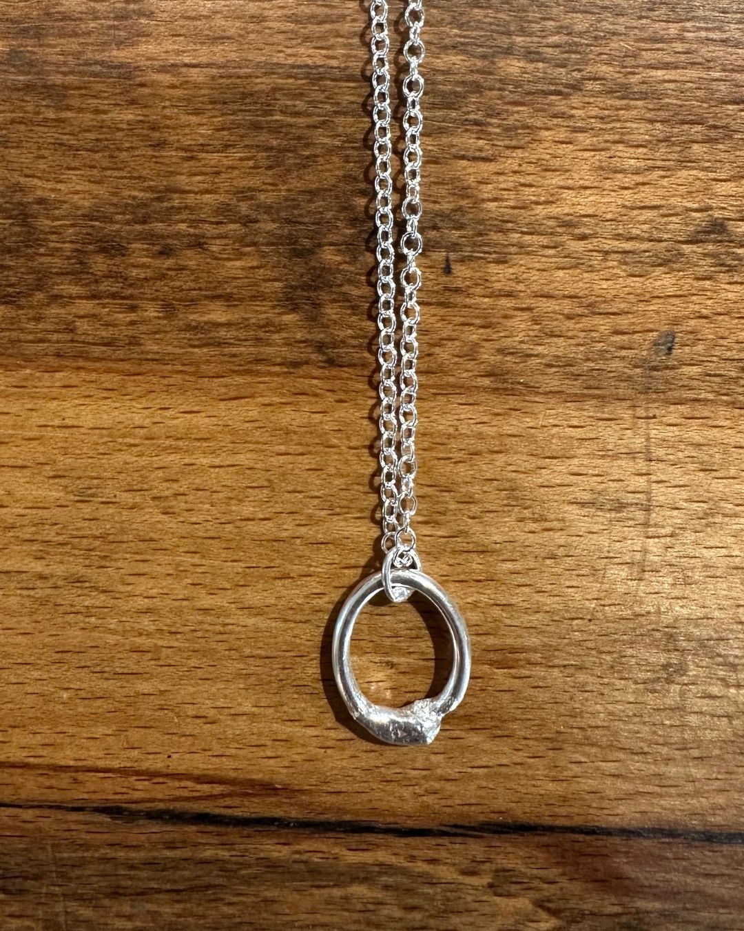 Sterling Silver 18mm Single Link ‘Unity’ Pendant by Ariana Watling Lacock Wiltshire
