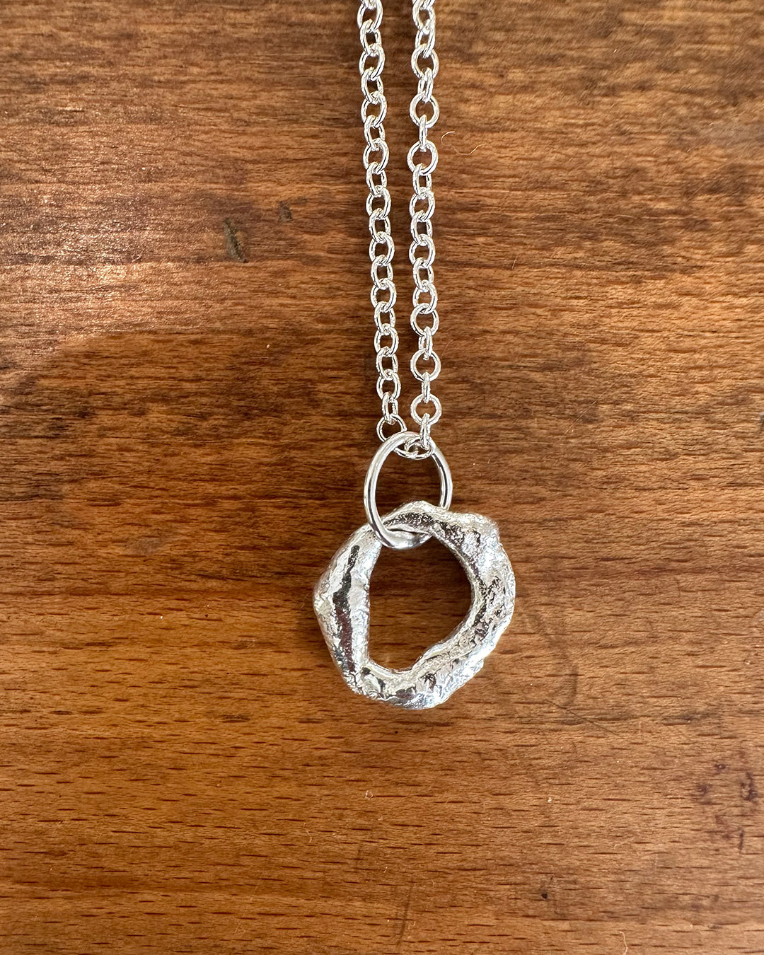 Sterling Silver 21mm Single Link ‘Graham Watling Heritage’ Pendant Designed and Made by Ariana Watling Lacock Wiltshire
