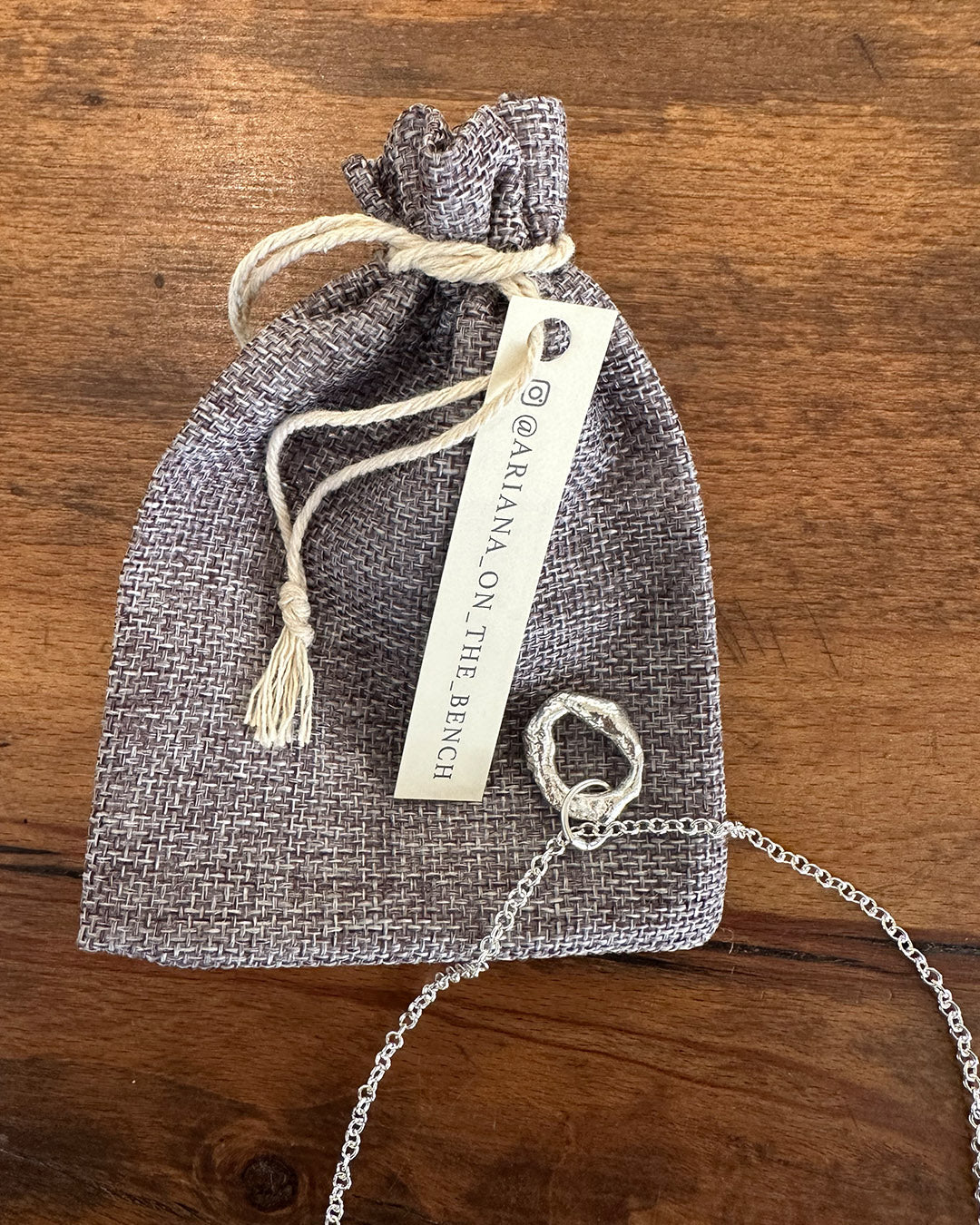 Sterling Silver 21mm Single Link ‘Graham Watling Heritage’ Pendant by Ariana Watling Lacock Wiltshire