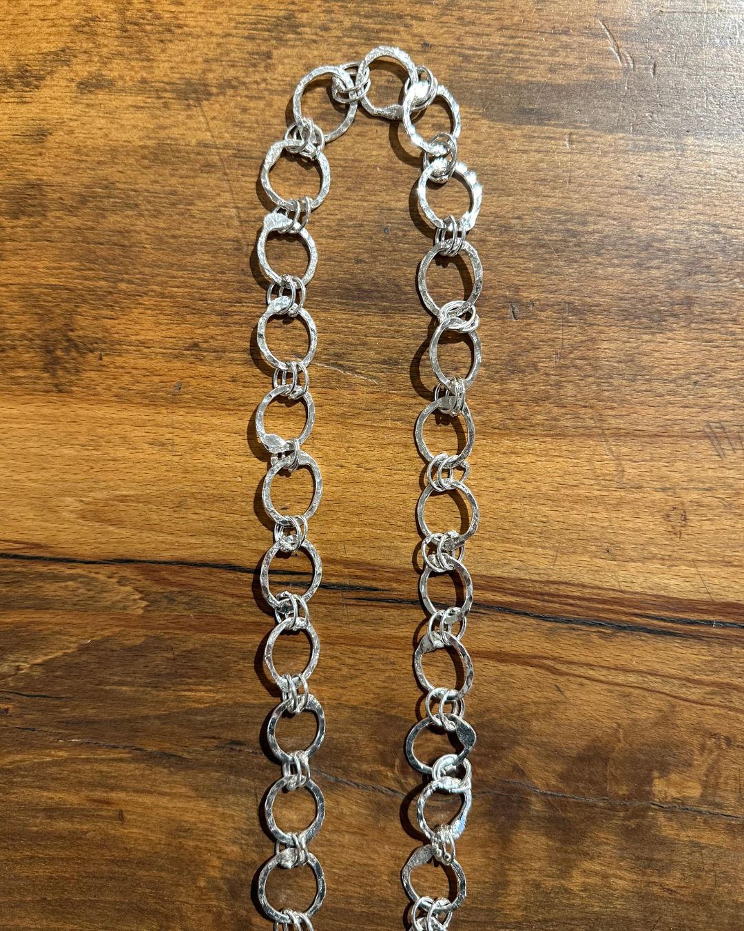 Sterling Silver 32’’ ‘Dippin Dot’ Chain Necklace Designed and Made by Ariana Watling Lacock Wiltshire