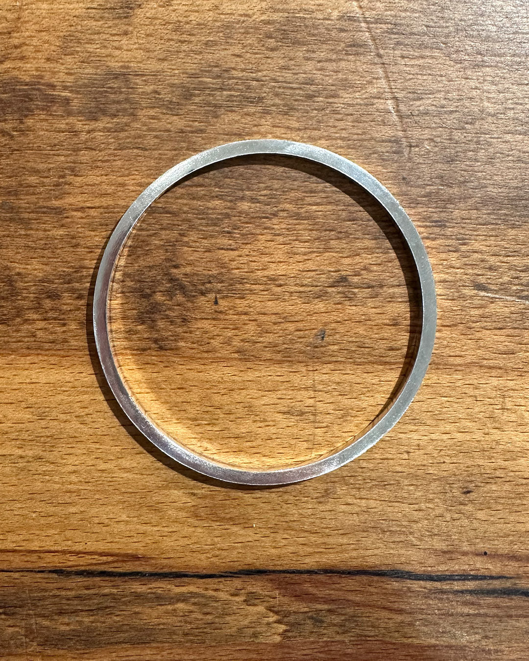 Sterling Silver 3mm 'Square' Bangle Designed and Made by Ariana Watling Lacock Wiltshire