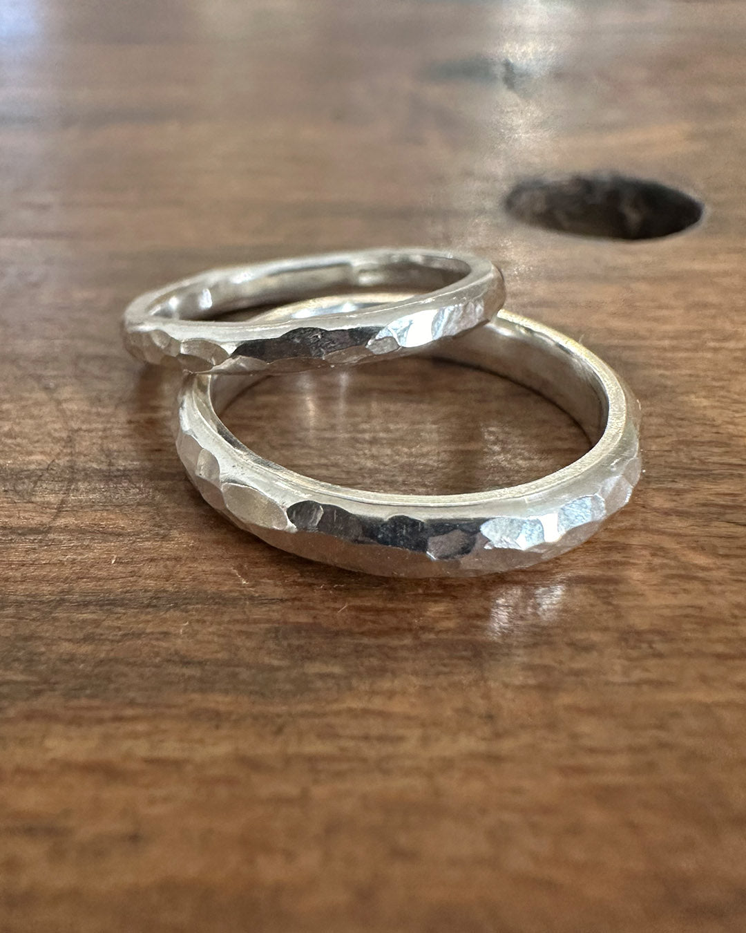 Sterling Silver Court ‘Dippin Dot’ Ring Designed and Made by Ariana Watling, Lacock, Wiltshire