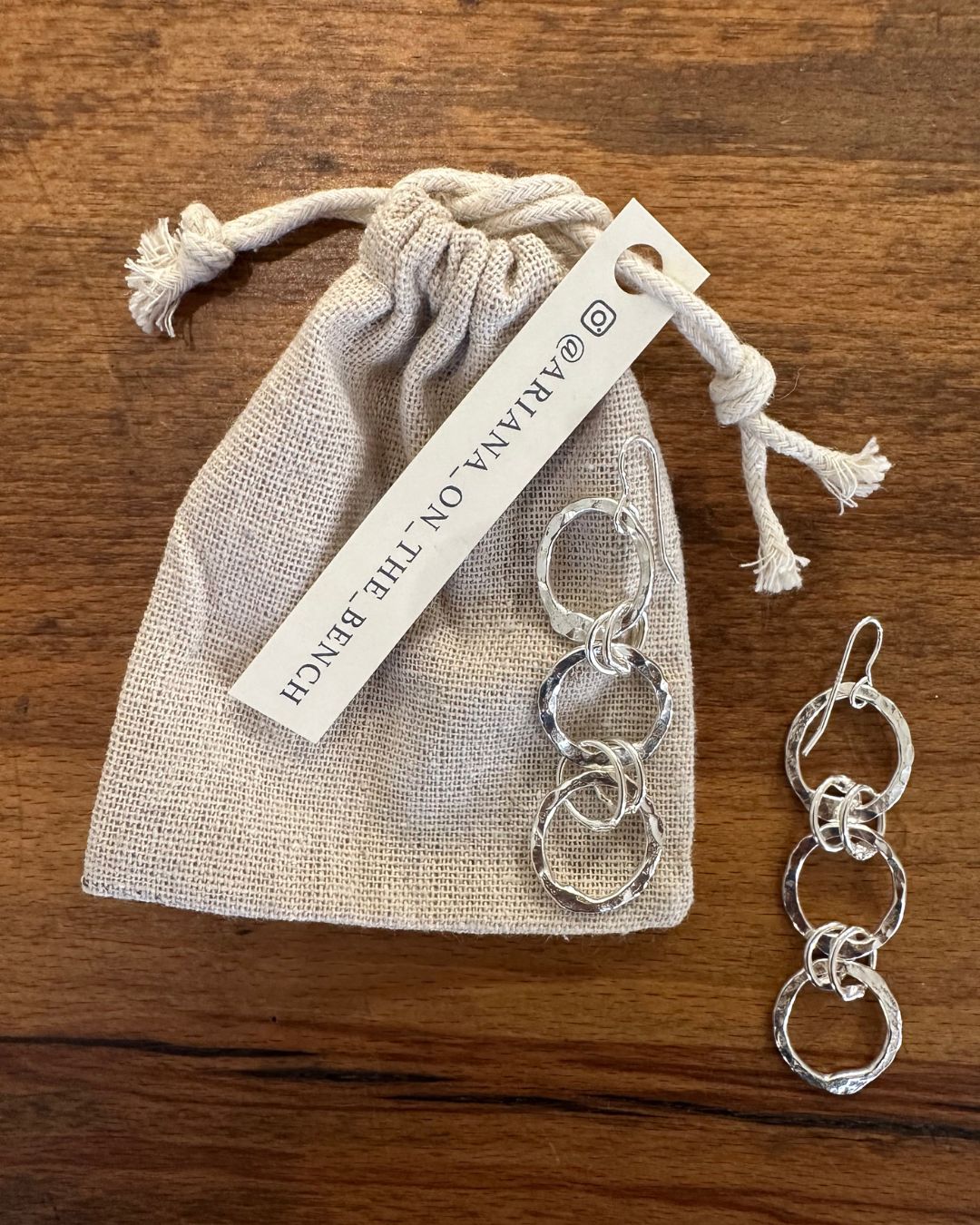 Sterling Silver ‘Dippin Dot’ 3 Drop Earrings by Ariana Watling Lacock Wiltshire