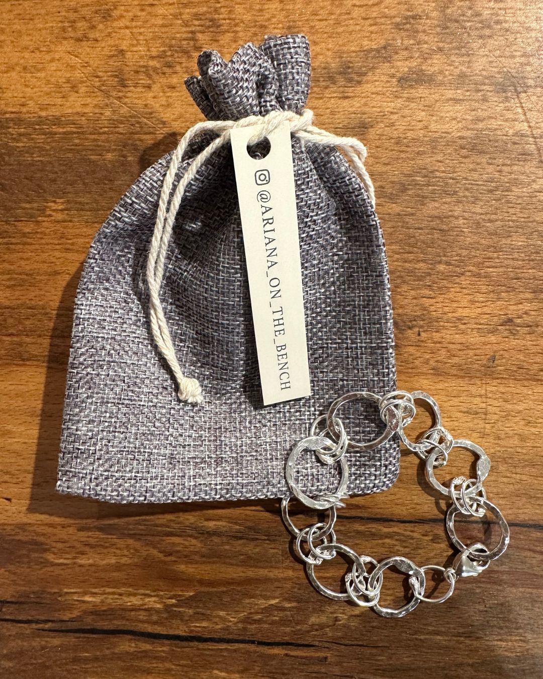 Sterling Silver Dippin Dot Bracelet Designed and Made by Ariana Watling Lacock Wiltshire