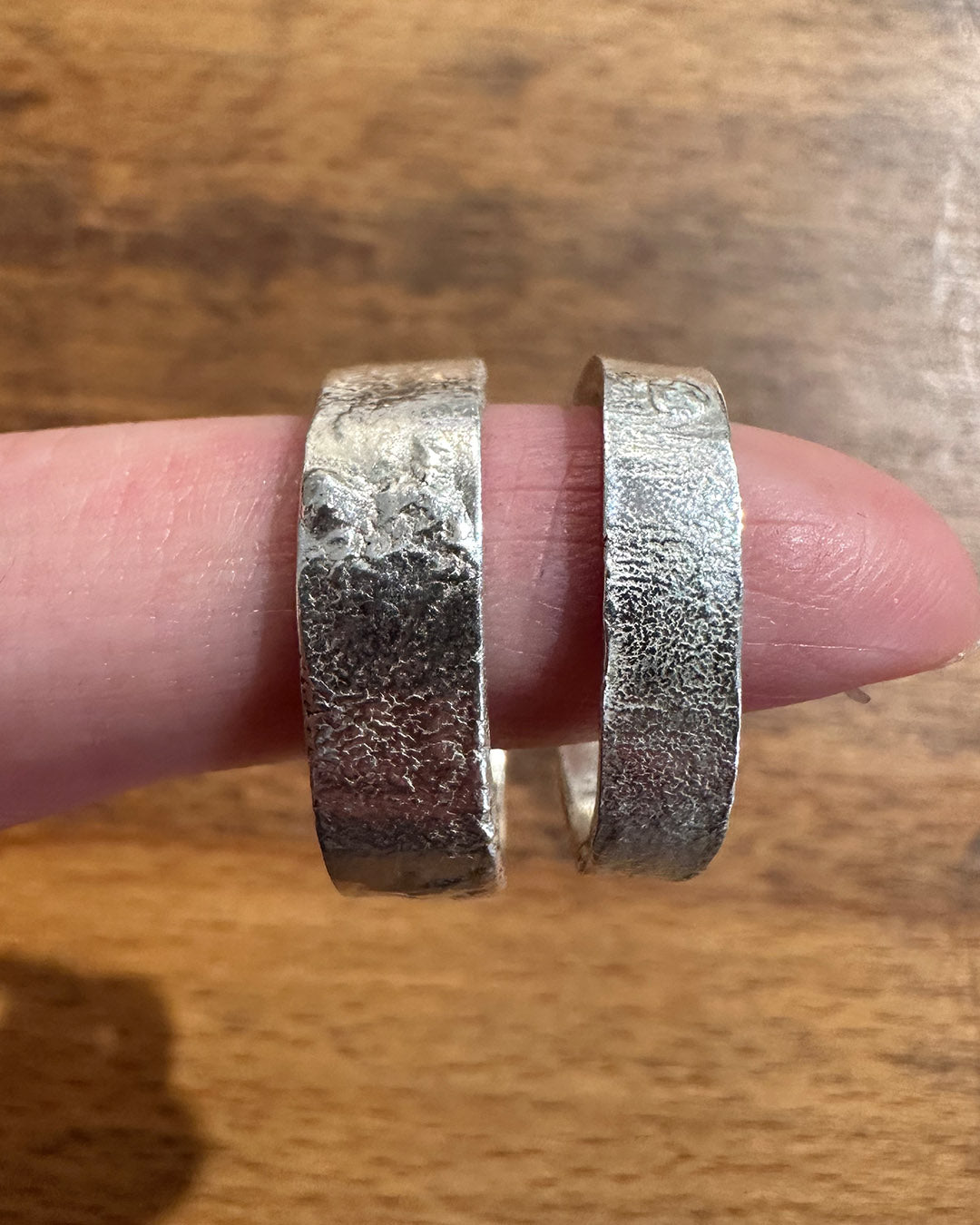 Sterling Silver ‘Frosted’ Ring Designed and Made by Ariana Watling, Lacock, Wiltshire