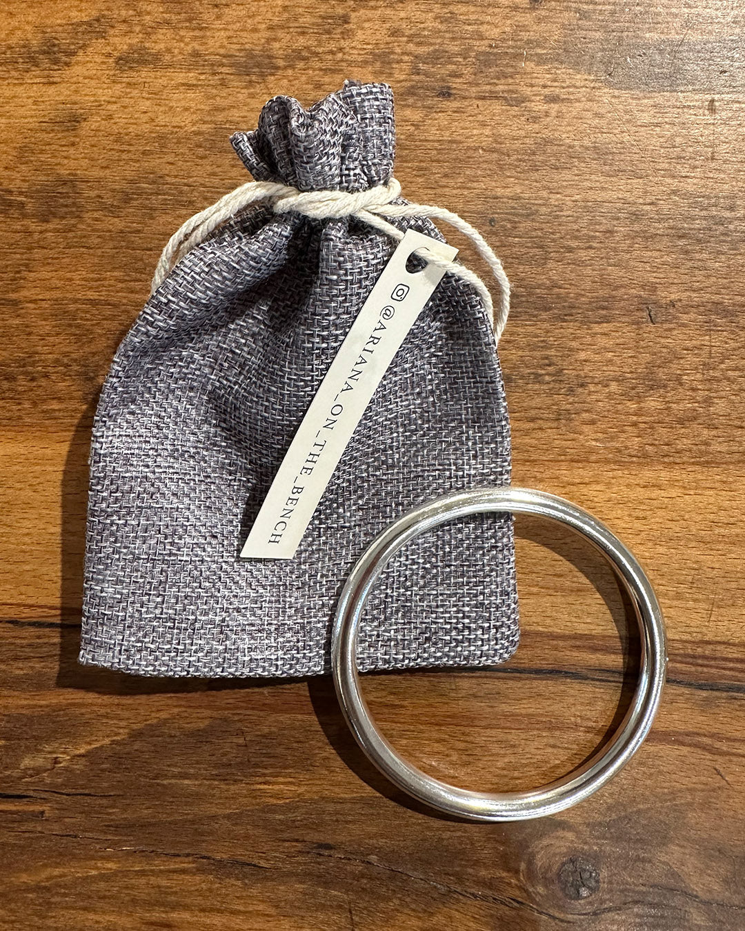 Sterling Silver ‘Halo’ Bangle Designed and Made by Ariana Watling Lacock Wiltshire