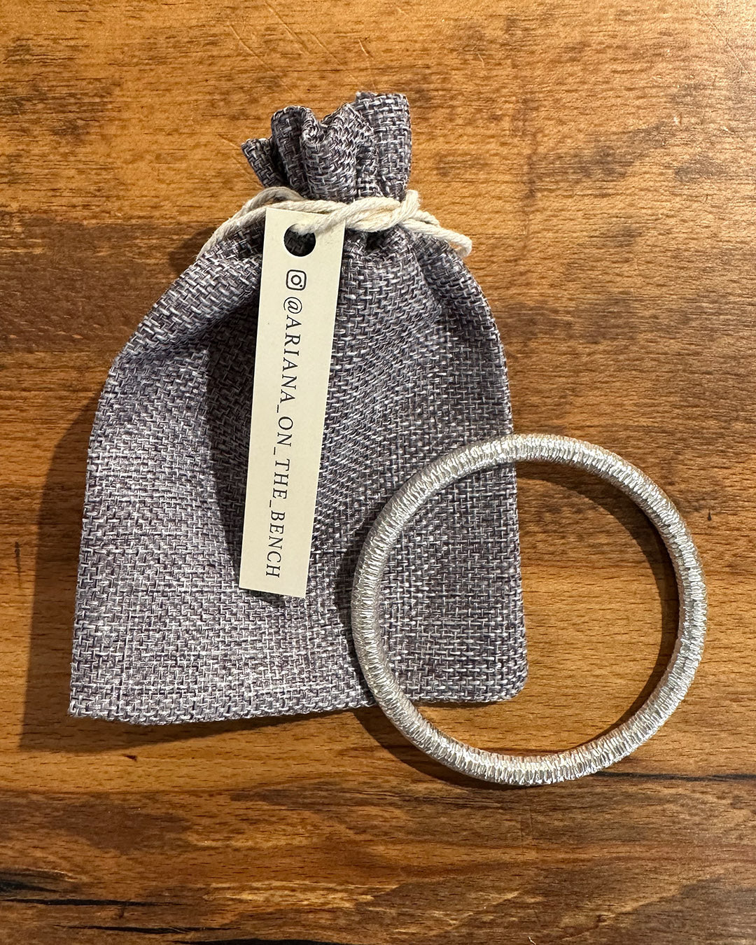 Sterling Silver Round ‘Hundreds and Thousands’ Bangle Made by Ariana Watling Lacock Wiltshire