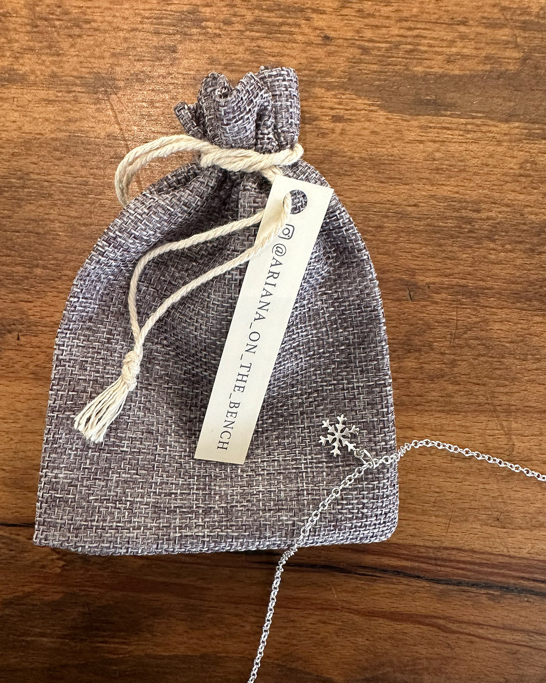 Sterling Silver Snowflake Pendant by Ariana Watling Lacock Wiltshire