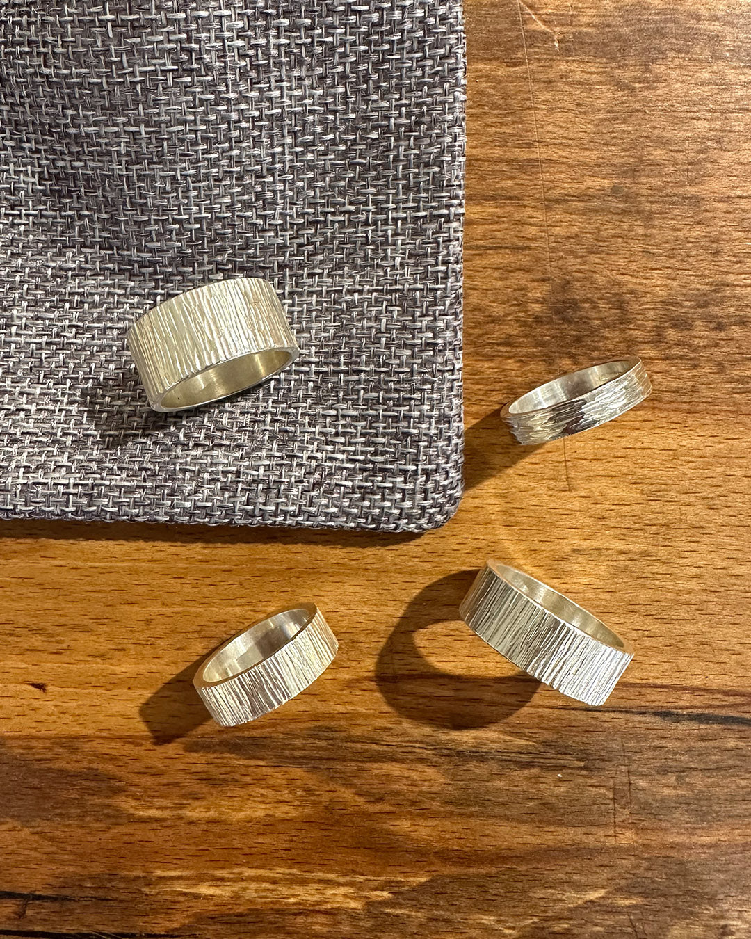 Silver Band ’Hundreds and Thousands’ Ring Designed and Made by Ariana Watling, Lacock, Wiltshire