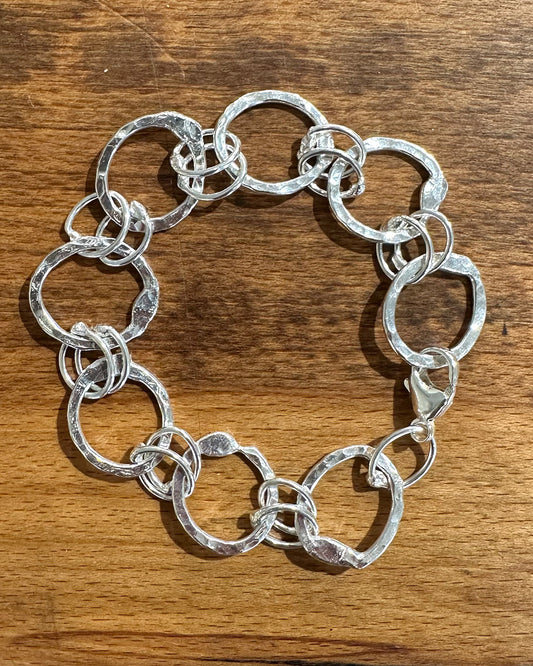 Silver Dippin Dot Bracelet Made by Ariana Watling Lacock Wiltshire
