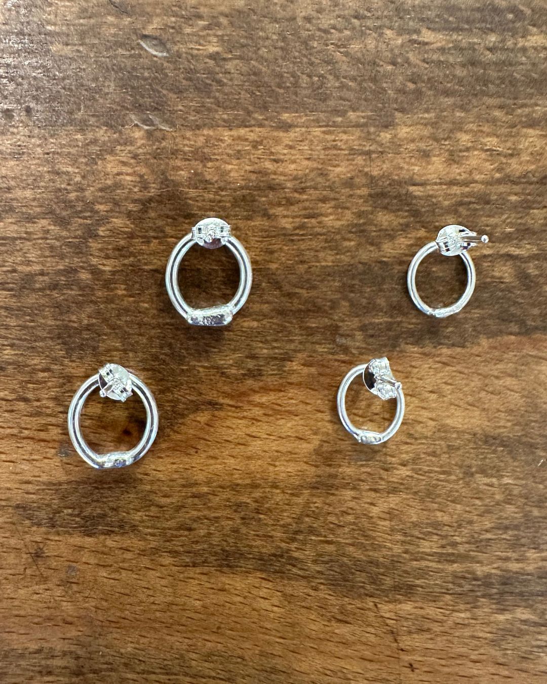 Silver ‘Unity’ Stud Earrings by Ariana Watling Lacock Wiltshire