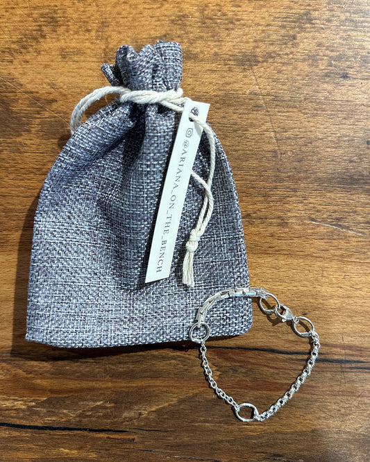 Silver ‘Up-Cycled’ Bracelet  Made by Ariana Watling, Lacock, Wiltshire