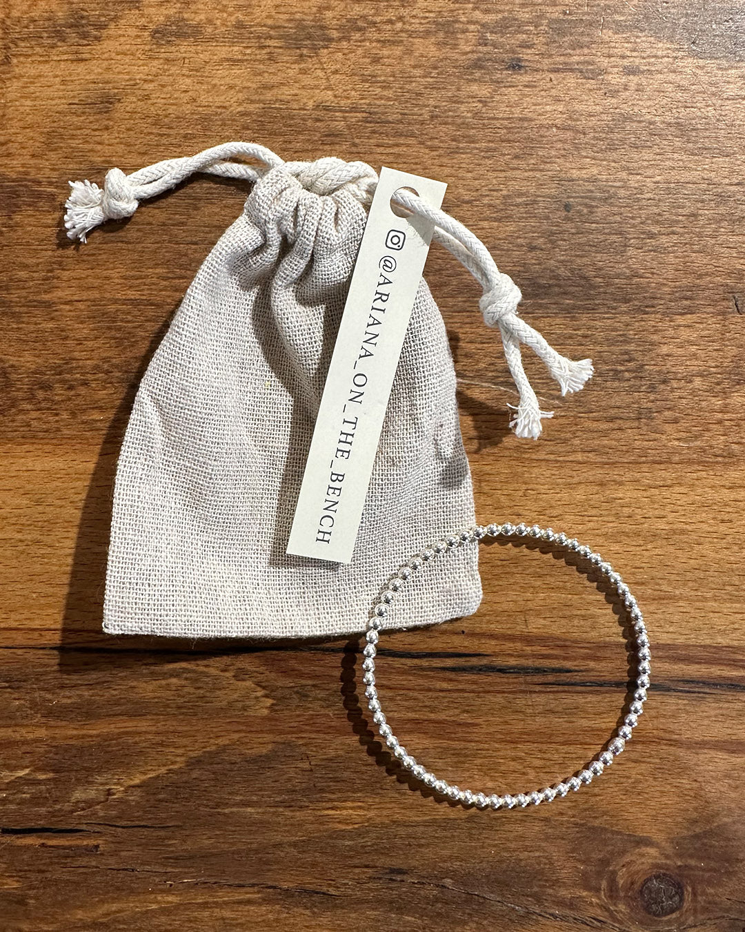 Sterling Silver ‘Beaded’ Bangle Designed and Made by Ariana Watling, Lacock, Wiltshire