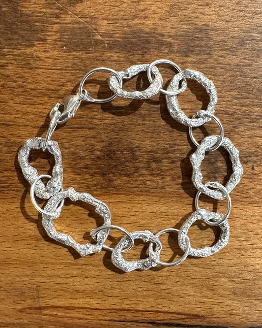 Sterling Silver 'Graham Watling Heritage' Bracelet Designed and Made by Ariana Watling, Lacock, Wiltshire