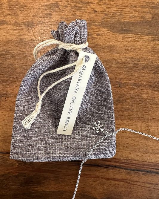 Sterling Silver Snowflake Pendant by Ariana Watling Lacock Wiltshire