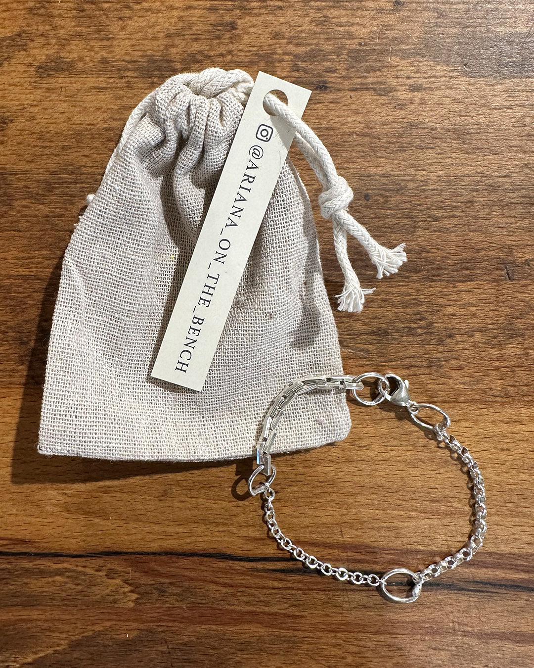 Sterling Silver ‘Up-Cycled’ Bracelet  Made by Ariana Watling, Lacock, Wiltshire